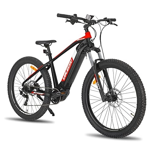 Bicicletas de montaña eléctrica : HILAND Lamassu - Bicicleta eléctrica (27, 5 pulgadas, bicicleta de montaña para hombre y mujer, 1S MTB, motor central de 14 Ah, batería de 10 velocidades)