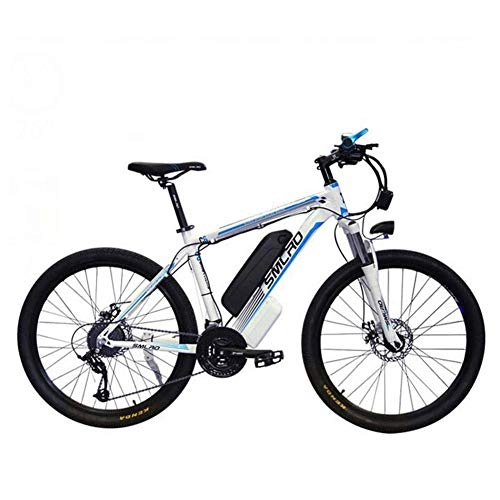 Bicicletas de montaña eléctrica : HSART Bicicleta de Montaña Eléctrica para Adultos con Batería Iones Litio 36V 13AH Bicicleta Eléctrica con Faros LED 21 Velocidades Neumático 26 ''