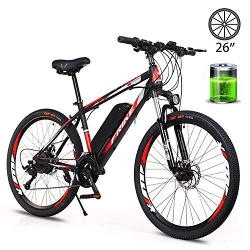 Bicicletas de montaña eléctrica : HSART Bicicleta Elctrica de Montaa Ebikes con Sistema de Transmisin 27 Velocidades, Batera Extrable Iones de Litio 250W, 10Ah, 36V, Bicicleta Urbana Ligera 26" para Adultos Hombres Mujer