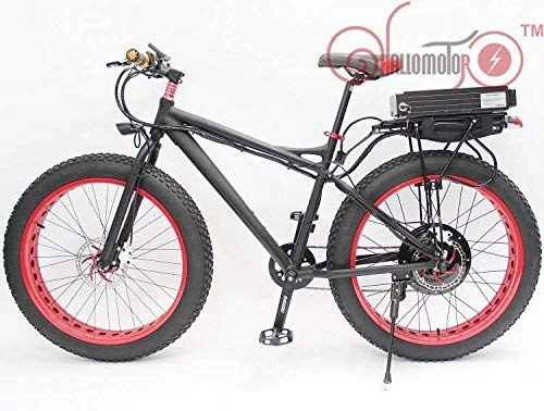 Bicicletas de montaña eléctrica : HYLH 48V 500W 26"Rueda de neumtico Gordo eBike Beach Cruiser Snow Bicicleta elctrica con 48V 20AH Soporte Trasero Batera de Iones de Litio Llanta