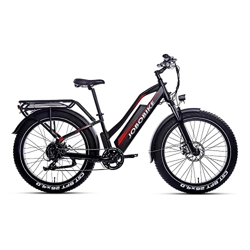 Bicicletas de montaña eléctrica : JOBO Ebike Bicicleta eléctrica de montaña para hombre, 26 pulgadas, 80 N.m, Pedelec, bicicleta plegable eléctrica con motor Bafang G060, Shimano de 7 velocidades E para hombre (F33)