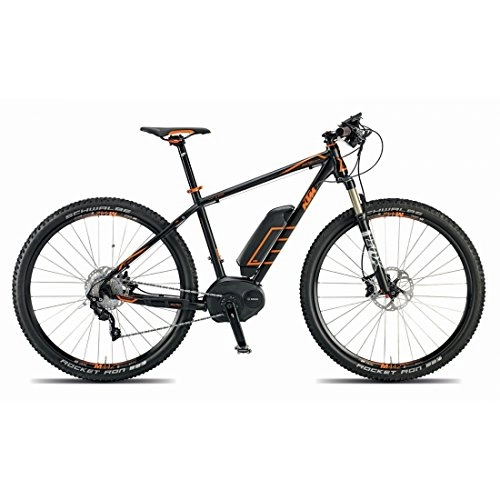 Bicicletas de montaña eléctrica : KTM Macina Race 29 GPS+, MTB, 2015, Negro Mate Naranja, RH 43, 18, 90 kg