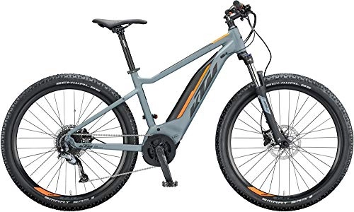 Bicicletas de montaña eléctrica : KTM Macina Ride 271, 9 marchas, bicicleta para hombre, diamante, modelo 2020, 27, 5", color gris mate (negro + naranja), color gris mate (negro + naranja), tamao 43 cm