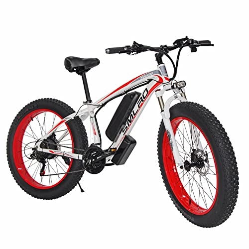 Bicicletas de montaña eléctrica : KXY Bicicleta eléctrica, Bicicleta de montaña eléctrica, 21 velocidades, Bicicleta E-Bicicleta 26 Pulgadas, Motor 1000W, batería de 48V 13AH LI, máx 45 km / h, Impermeable, Bicicletas de Carreras Red