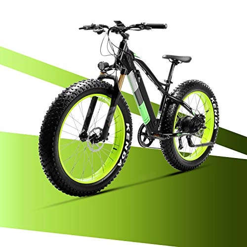 Bicicletas de montaña eléctrica : LANKELEISI Bicicleta eléctrica de Bicicleta XC4000 City y Bicicleta asistida 500W 36V 18AH Bicicleta de montaña Bicicleta de Nieve 26 Pulgadas con Freno de Disco Shimano