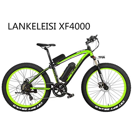 Bicicletas de montaña eléctrica : LANKELEISI XF4000 - Bicicleta elctrica de 1000 W con velocmetro para Ordenador y odmetro elctrico para Bicicleta de montaña de 10 AH