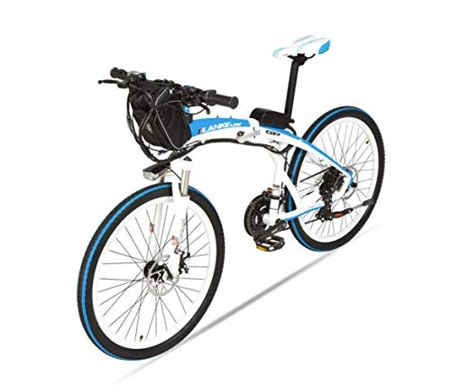 Bicicletas de montaña eléctrica : MERRYHE Bicicleta eléctrica Plegable para Adultos Bicicleta de montaña de Carretera de 26 Pulgadas 48 V Batería de Litio Bicicleta de Potencia de Plegado de ciclomotor, C-48V12ah