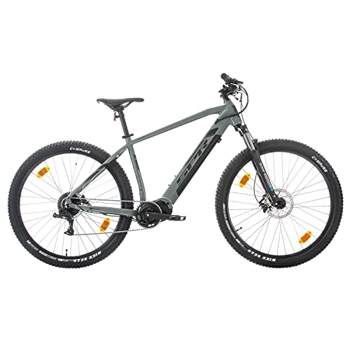 Bicicletas de montaña eléctrica : Multibrand Distribution SPR E-MTB Pulse E-Bike Bicicleta eléctrica de aluminio de 29 pulgadas, bicicleta de montaña con motor central de 250 W, batería de 36 V (48 cm, gris)