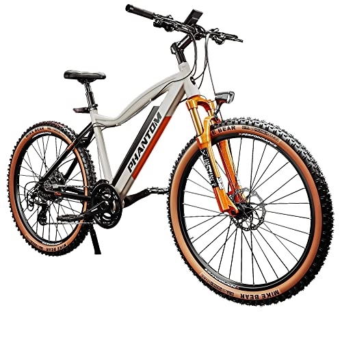 Bicicletas de montaña eléctrica : Phantom Instinct X | E-MTB | 29" | 10, 5Ah 380 Wh | Bicicleta de montaña eléctrica (crema árabe)