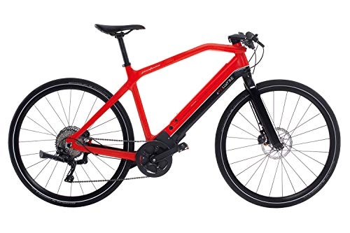 Bicicletas de montaña eléctrica : Pininfarina Bicicleta eléctrica Evoluzione Sportiva Carbon Shimano XT de 11 velocidades, color rojo, M