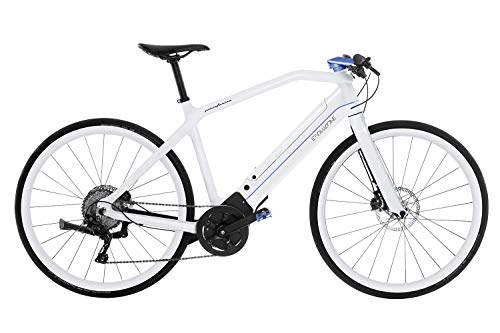 Bicicletas de montaña eléctrica : Pininfarina Evoluzione Hi-Tech Carbon Shimano XT Bicicleta eléctrica de 11 velocidades, color blanco, talla M