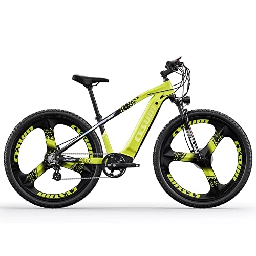 Bicicletas de montaña eléctrica : RICH BIT M520 Bicicleta eléctrica para Hombres, Bicicleta eléctrica de montaña de 29", Bicicletas eléctricas de 7 velocidades de 48V * 14AH (Verde)