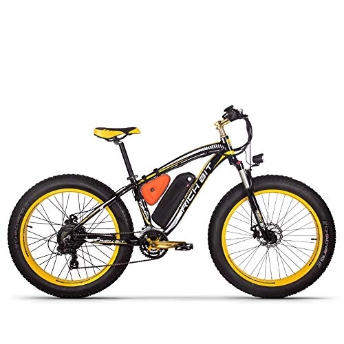 Bicicletas de montaña eléctrica : SBX TOP022 E Bike Pedal Assist Bicicleta de Nieve eléctrica para Adultos, Rueda de 26 Pulgadas Motor de Batería de Litio de 48 V, Pantalla LCD de Bicicleta de Freno de Disco Shimano (en Europa)