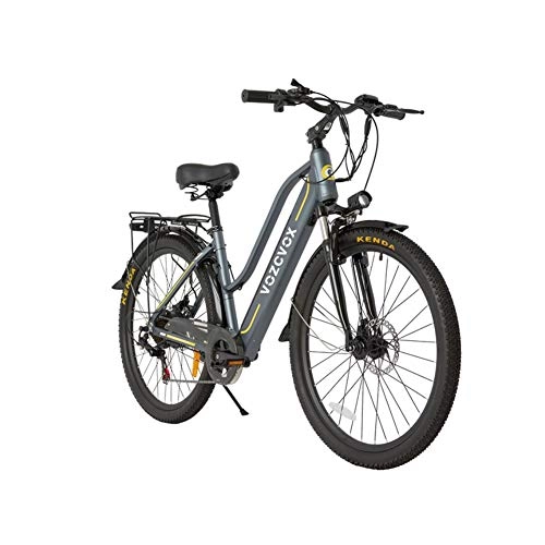 Bicicletas de montaña eléctrica : Skyzzie Bicicleta eléctrica de montaña Bicicleta de Trekking para Mujer ebikes, 350W, Batería 48V 9.6Ah, Unisex Adulto, 26" / 24