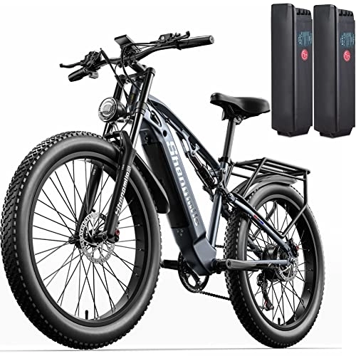 Bicicletas de montaña eléctrica : Vikzche Q mx05 bicicleta eléctrica ba fang motor 15 ah l g celdas batería bicicleta eléctrica para hombres y mujeres aldut (Añadir una batería adicional)
