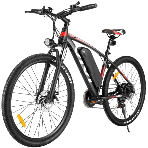 Bicicletas de montaña eléctrica : VIVI Bicicleta Electrica 27.5“ Bicicleta Electrica Montaña 250W Bici Electrica Adulto E-Bike con Batería 36V 10.4Ah (Negro Rojo)