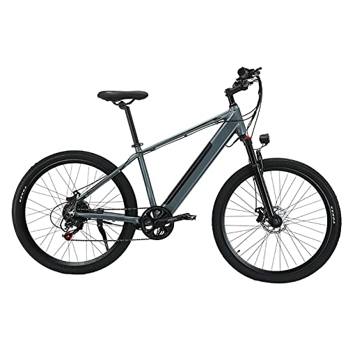 Bicicletas de montaña eléctrica : WASEK Bicicletas de montaña eléctricas, Ciclomotores de Velocidad Variable, Bicicletas eléctricas de cercanías de 26 Pulgadas, Asistencia eléctrica (Gray 10A)