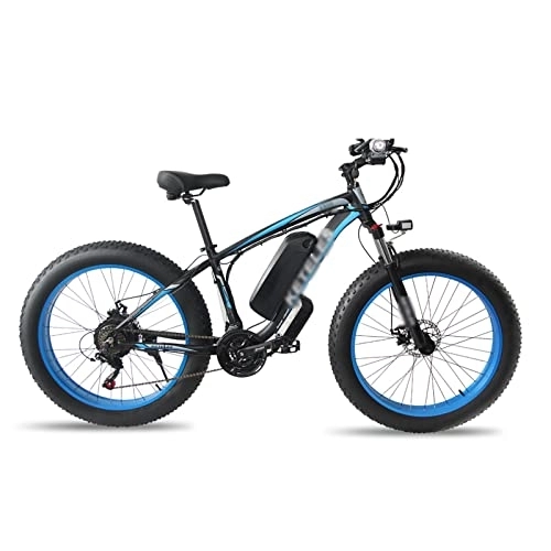 Bicicletas de montaña eléctrica : WASEK Bicicletas eléctricas, Motos de Nieve de Playa Piscina aleación Aluminio, vehículos eléctricos Scooter, vehículos eléctricos portátiles (Blue 26x18.5in)