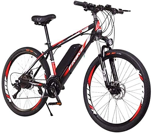 Bicicletas de montaña eléctrica : WSJYP Bicicleta de Montaa Elctrica, 36v / 8ah Batera de Litio de Alta Eficiencia Alcance de Kilometraje 30-50km-Acero al Carbono Alto Bicicleta Elctrica de 26 Pulgadas, Freno de Disco, Black