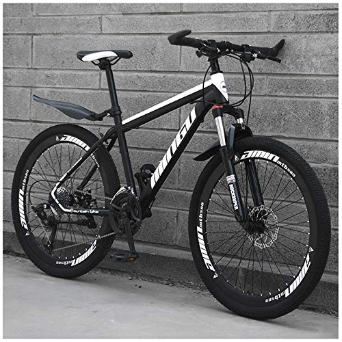 Bicicletas de montaña Fat Tires : 26 Pulgadas Bicicletas de Montaña, Hombres Acero Alto Carbono de Bicicletas de Montaña Rígidas, MTB Adulto con Asiento Ajustable, Rayo de Rueda