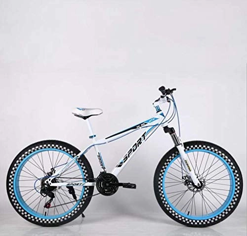 Bicicletas de montaña Fat Tires : AISHFP Mens Adultos de Grasa neumático de la Bici de montaña, Bicicletas de Doble Freno de Disco Playa Nieve, Raza de Camino del Crucero de Bicicletas, Ruedas de 24 Pulgadas, E, 30 Speed