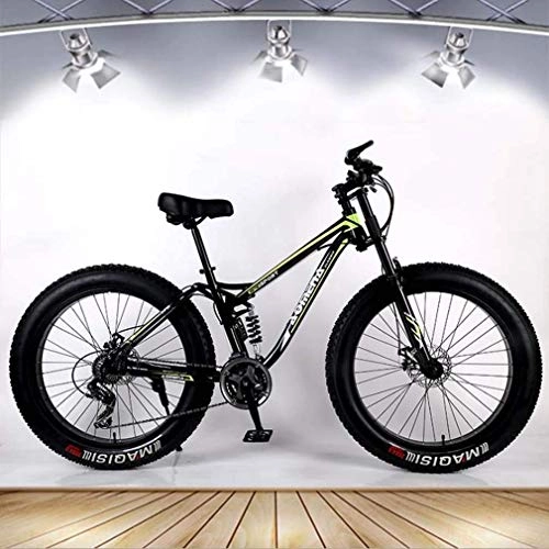 Bicicletas de montaña Fat Tires : Alqn Bicicleta de montaña Fat Tire para adultos, bicicleta de nieve, bicicletas de crucero con doble disco de freno, bicicleta de playa con ruedas de 26 pulgadas, C