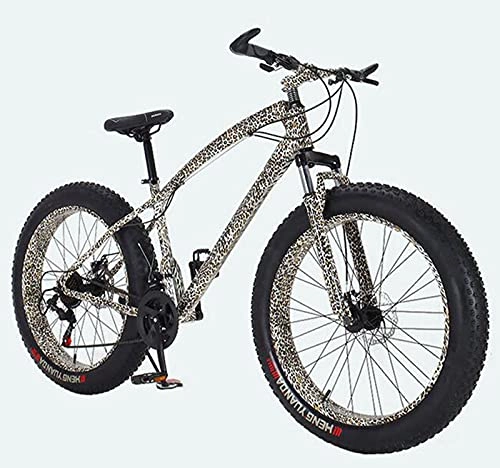 Bicicletas de montaña Fat Tires : ASEDF Bicicletas De Crucero De 26"para Mujeres, Cuadro De Aluminio De Bicicleta De Montaña De 21 Velocidades, Neumático Fat 4.0, El Color del Patrón Se Puede Personalizar