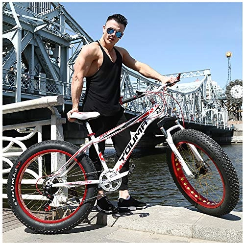 Bicicletas de montaña Fat Tires : ATRNA Bicicleta de Montaña, 26 Pulgadas MTB para Hombre, Mujer, con Asiento Ajustable, Frenos de Doble Disco Unisex
