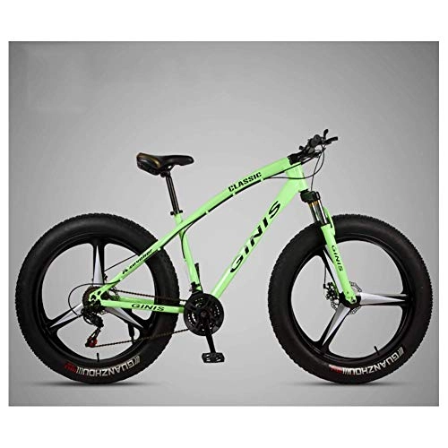Bicicletas de montaña Fat Tires : Bicicleta de montaña de 26 pulgadas, bicicleta de montaña de neumtico de grasa con marco de acero de alto carbono, bicicleta de montaña rgida para mujer para hombres con bicicletas de montaña con d