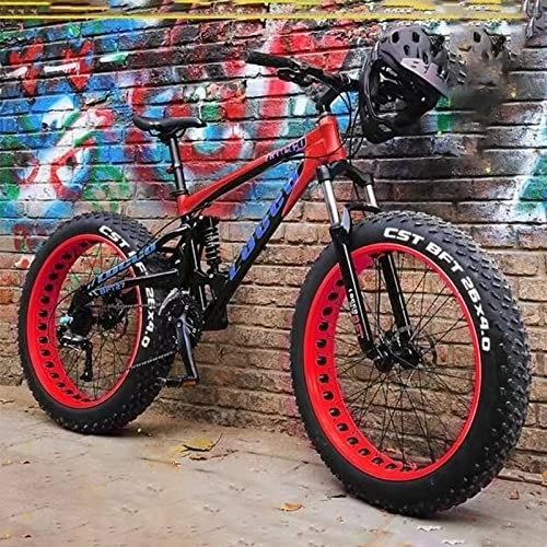 Bicicletas de montaña Fat Tires : Bicicleta de montaña juvenil 360Home, ruedas gruesas, 27 velocidades