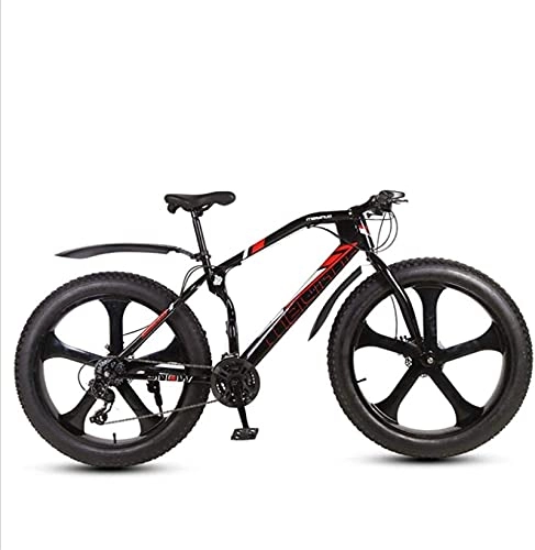 Bicicletas de montaña Fat Tires : Bicicletas de montaña, 26 pulgadas, freno de disco para bicicleta de playa para nieve, llantas súper anchas 4.0, todoterreno, velocidad variable, bicicleta de montaña, cuadro de aleación de cinco ru