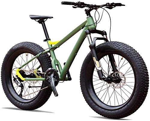 Bicicletas de montaña Fat Tires : Bicicletas de montaña CHHD, bicicletas de montaña de 27 velocidades, bicicleta de montaña profesional con 26 pulgadas de grasa para adultos, bicicleta de suspensión delantera con cuadro de aluminio, t
