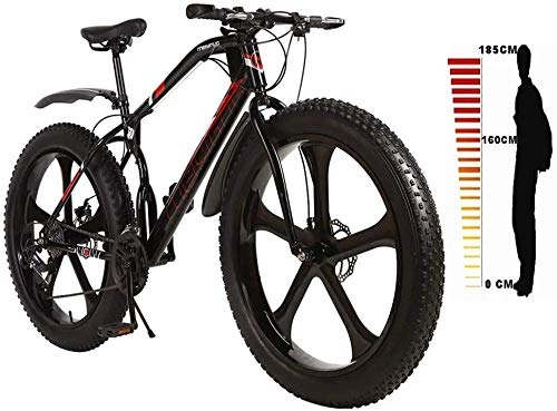 Bicicletas de montaña Fat Tires : BUK Bicicleta de Montaña MTB, 4.1En Bicicleta de Trekking de neumáticos Anchos Cruzada Bicicleta de Doble Freno de Disco 21 / 24 / 27 Bicicleta de Velocidad variable-27velocidad_26 Pulgadas