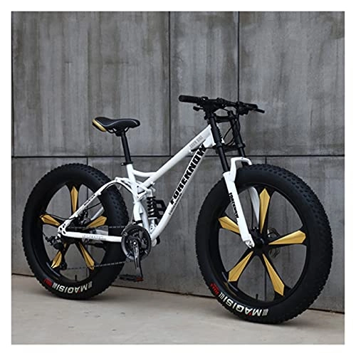 Bicicletas de montaña Fat Tires : CHICAI Alto Carbono 26 Pulgadas Montaña Cross Country Beach Beach Fat Bike Super Ancho Neumático Sports Bike 21-30 Velocidad Bicicleta de Estudiante de Carreras de Baja Velocidad (Size : 21-Speed)