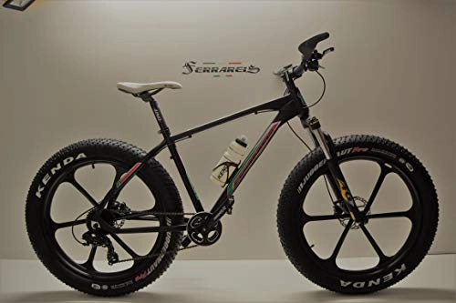 Bicicletas de montaña Fat Tires : Cicli Ferrareis Montain Bike Fat Bike 26 de aluminio 9 V Shimano Front Discos hidráulicos