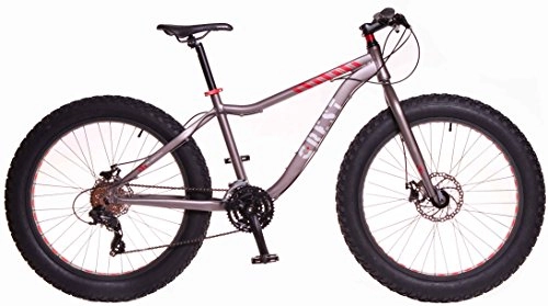 Bicicletas de montaña Fat Tires : Crest Bicicleta Fat Bike Fat 4, 1 24v griss 17" Aluminio