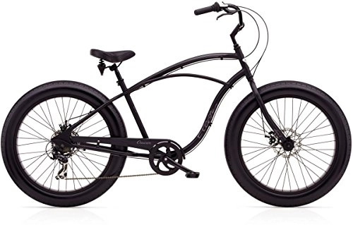 Bicicletas de montaña Fat Tires : Electra Cruiser Lux 7d Fat Tire Men Matte Black
