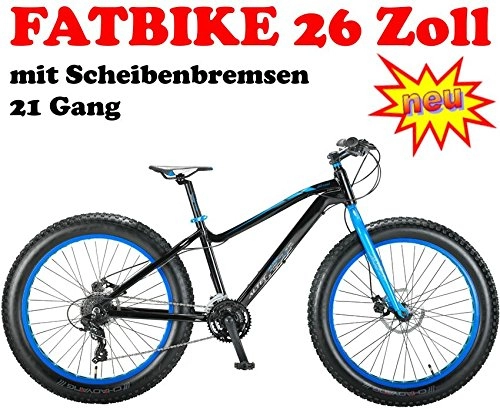 Bicicletas de montaña Fat Tires : fatbike 26pulgadas 21velocidades negro de color azul