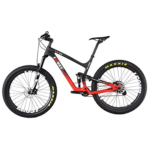 Bicicletas de montaña Fat Tires : IMUST 27, 5Plus carbono con suspensin para bicicleta de montaña sRAM GX Groupset 2x 11velocidades rojo