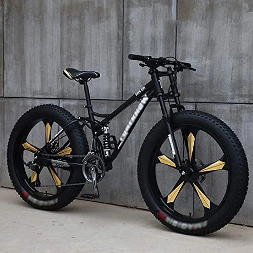 Bicicletas de montaña Fat Tires : MQJ Bicicleta de Montaña Velocidad Variable Off-Road Beach Snowmobile Adulto Super Amplio Neumáticos Hombres Y Mujeres Las Bicicletas Son Adecuadas para Todo Tipo de Carreteras, F ~ 26 Pulgadas, 21 Vel
