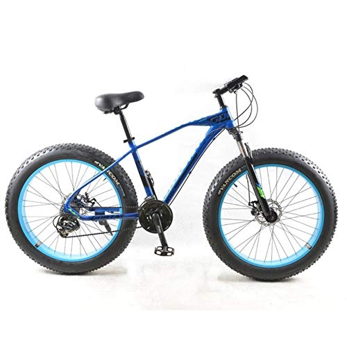 Bicicletas de montaña Fat Tires : Pakopjxnx Mountain Bike 26 * 4.0 Fat Bike 24 speeds Fat Tire Snow Bicycles Man, Blue, 24 Speed