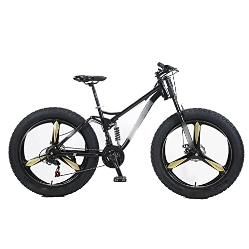 Bicicletas de montaña Fat Tires : TABKER Bicicleta de montaña Bicicleta de grava Bicicletas Estudiante Velocidad Variable Playa Moto de Nieve Neumáticos anchos Neumáticos Grasos (Color: Schwarz)