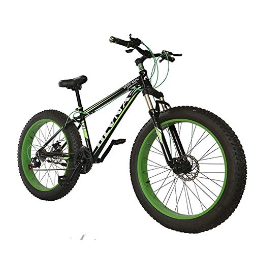 Bicicletas de montaña Fat Tires : Wghz Fat Bike 26 Tamaño de Rueda y Hombres Género Bicicleta Grasa de Snow Bike, Moda MTB 21 Velocidad Suspensión Completa Acero Doble Freno de Disco Bicicleta de montaña Bicicleta MTB, A5