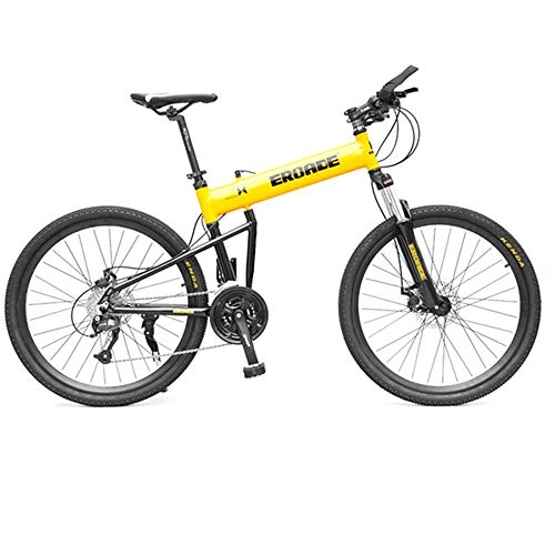 Bicicletas de montaña plegables : AI CHEN Bicicleta de montaña Plegable Cambio de Aluminio para Adultos Off-Road Racing Amortiguadores Frenos de Disco 26 Pulgadas
