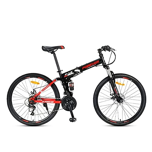 Bicicletas de montaña plegables : Bicicleta De MontañA, Bicicleta De Carretera Plegable Con Cambio De Marchas Bicicleta De Mtb Frenos De Doble Disco Bicicleta De Viaje Plegable / Red
