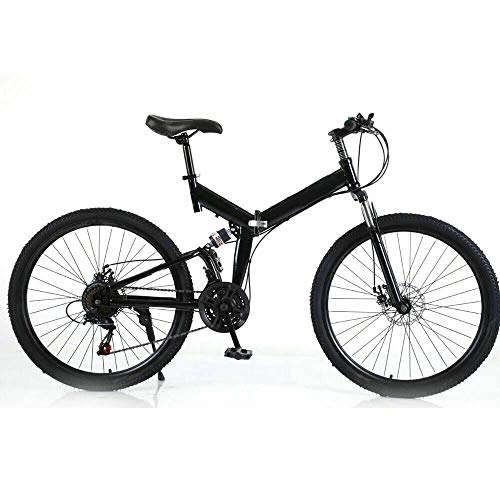 Bicicletas de montaña plegables : Bicicleta de montaña de 26 pulgadas para niño y niña, plegable, freno en V, peso de carga de 150 kg