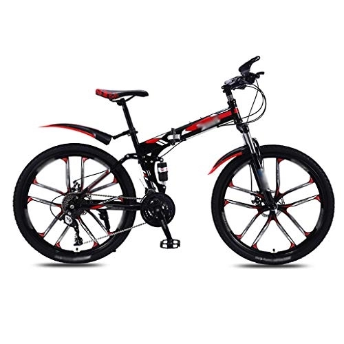 Bicicletas de montaña plegables : Bicicleta Plegable Unisex Plegado variable for adultos y for bicicletas de montaña bicicletas de los hombres de las mujeres Double Speed ​​Amortiguador Estudiante de educación superior ultraligera por