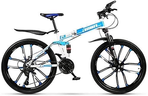 Bicicletas de montaña plegables : BUK Bicicleta Montaña Adulto, para Mujer, Plegable, Bicicleta MTB de 24 / 26 pulgadas-24 Pulgadas_30 Velocidad