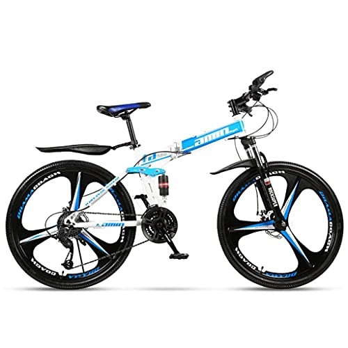 Bicicletas de montaña plegables : CCLLA Bicicleta Plegable 26 Pulgadas Bicicleta de montaña de Velocidad Variable Bicicleta Plegable Sistema de absorción de Impactos Doble para Mujeres y Hombres Bicicletas Deportivas al Aire Libre