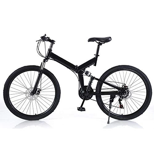 Bicicletas de montaña plegables : DiLiBee Bicicleta plegable de 26 pulgadas, unisex, bicicleta de montaña de 21 velocidades, bicicleta plegable, freno en V, acero al carbono